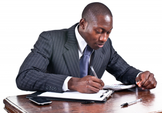 Man writing